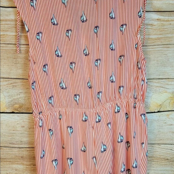 ModCloth Sailboat Red Stripe Its Best To Impress Romper Size Large - Picture 3 of 6